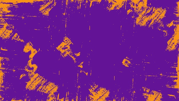 Abstract Orange In Purple Grunge Drawing Background Design