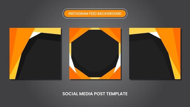 Abstract Orange White Black Instagram Games Background Illustration Set EPS Vector