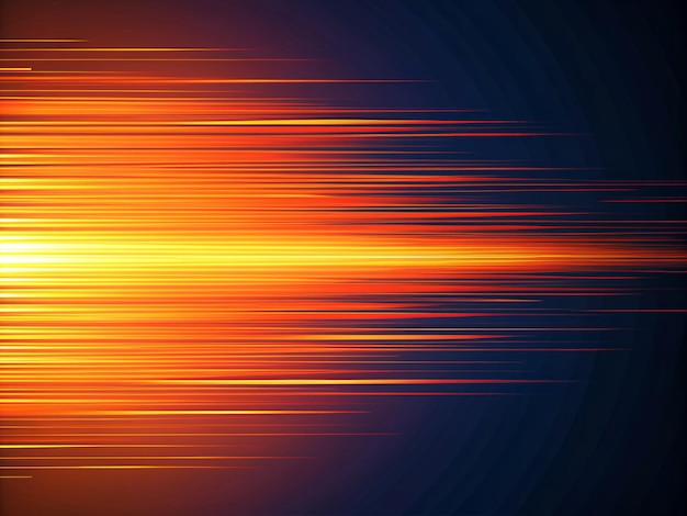 Abstract Orange and Yellow Speed Lines on Black Background