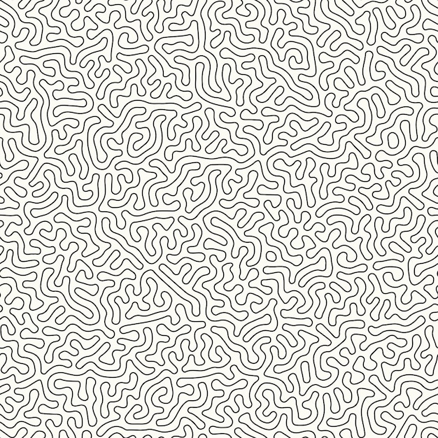 Abstract organic background natural maze labyrinth reaction diffusion pattern black and white organic shapes