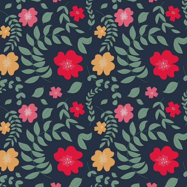 Abstract organic floral pattern background. Vector illustration.