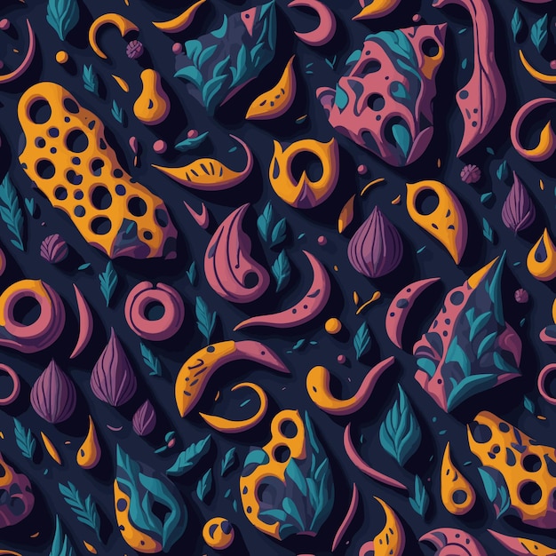 abstract and organic shapes 3D background pattern