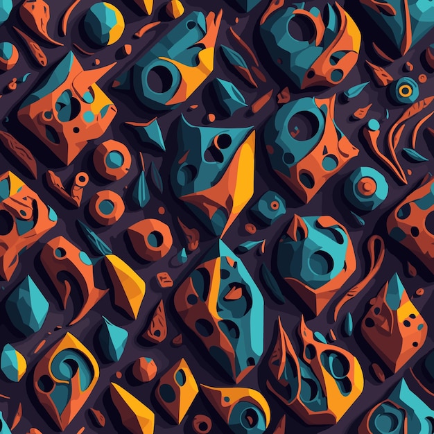 abstract and organic shapes 3D background pattern