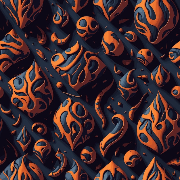 abstract and organic shapes 3D background pattern