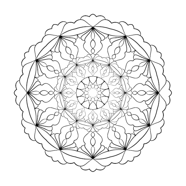 Abstract ornament Mandala elegant pattern Coloring page element