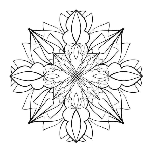 Abstract ornament Mandala elegant pattern Coloring page element