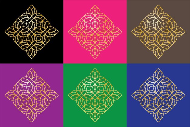 Abstract Ornamental Vector Pattern with Colorful Background