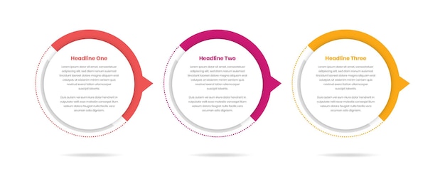 Abstract oval shaped steps infographic and business data presentation template