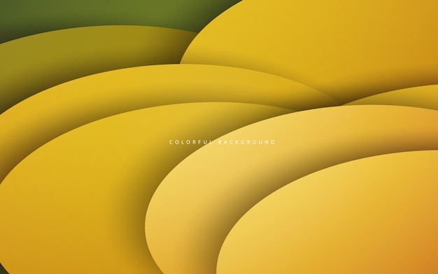 Abstract overlap layer green and yellow color background