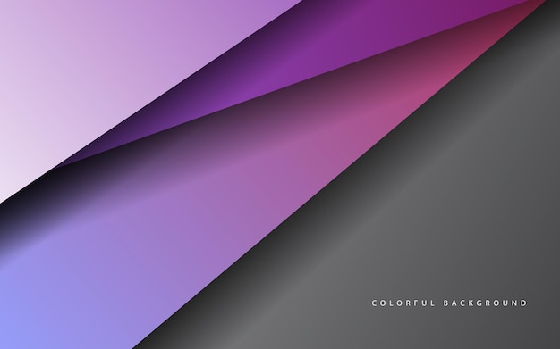 Abstract overlap layer papercut grey and purple background vector