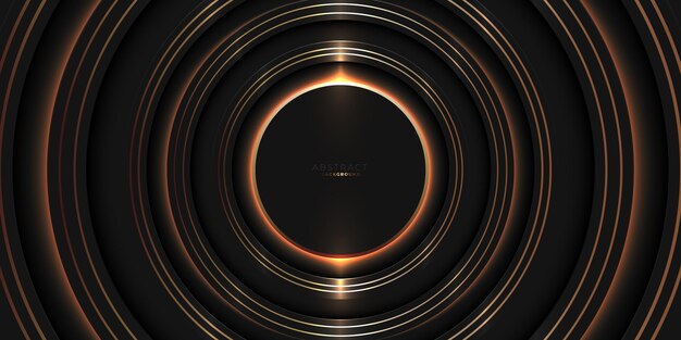 Vector abstract overlapping circles background with luxury glow effect