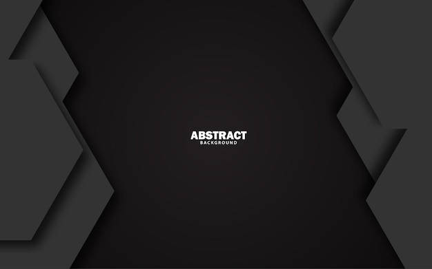 Abstract papercut dark black background banner