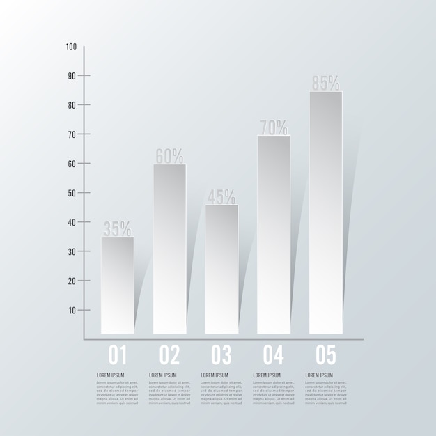 Abstract papers infographic design.