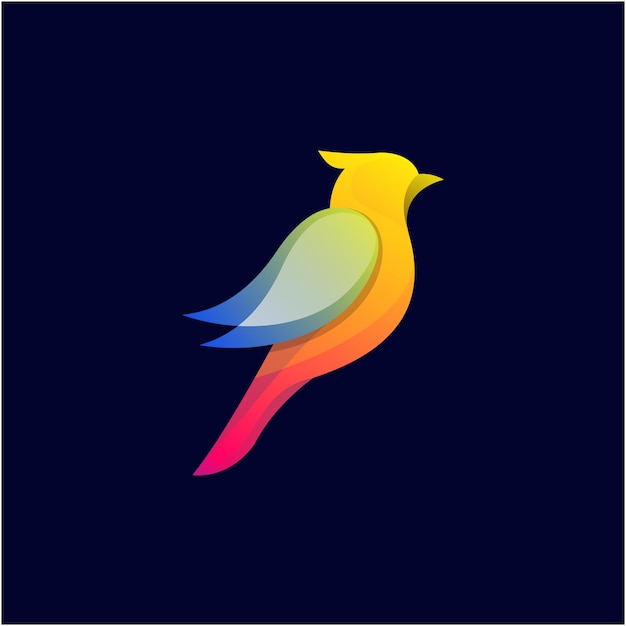 Abstract Parrot Logo Gradient