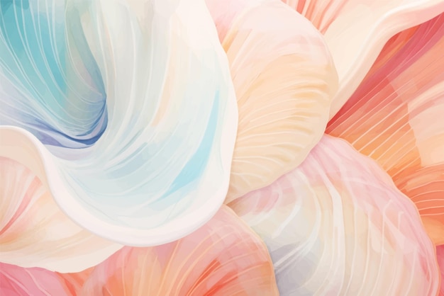 Vector abstract pastel floral petals