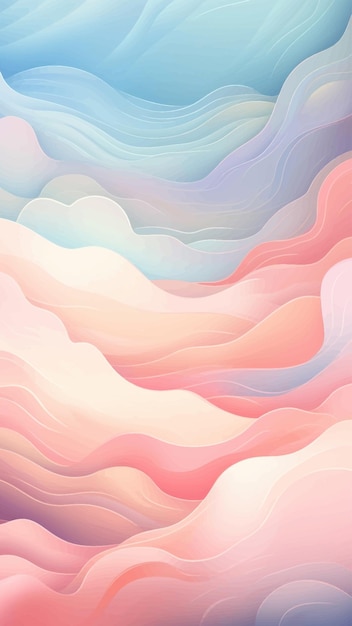 Vector abstract pastel gradient waves