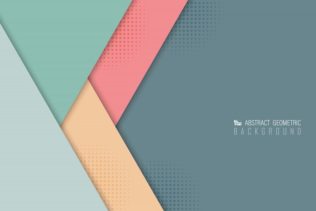 Abstract pastel overlap background of various color design.