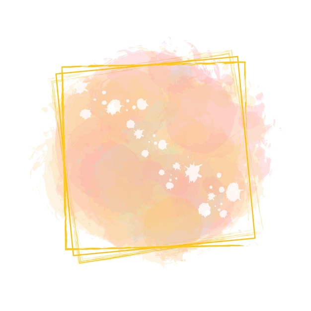 Abstract pastel watercolor frame template