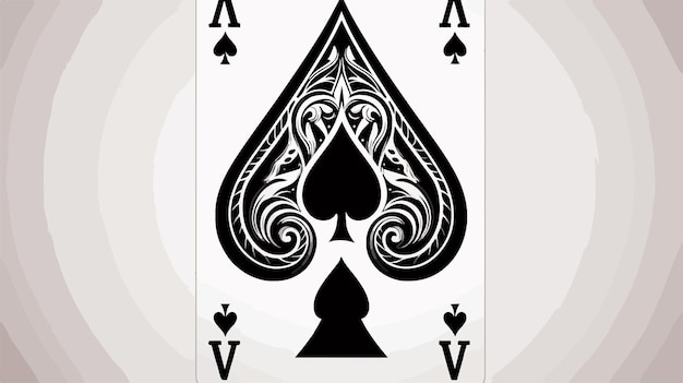 Abstract Pattern in Ace of Spades Playing Card