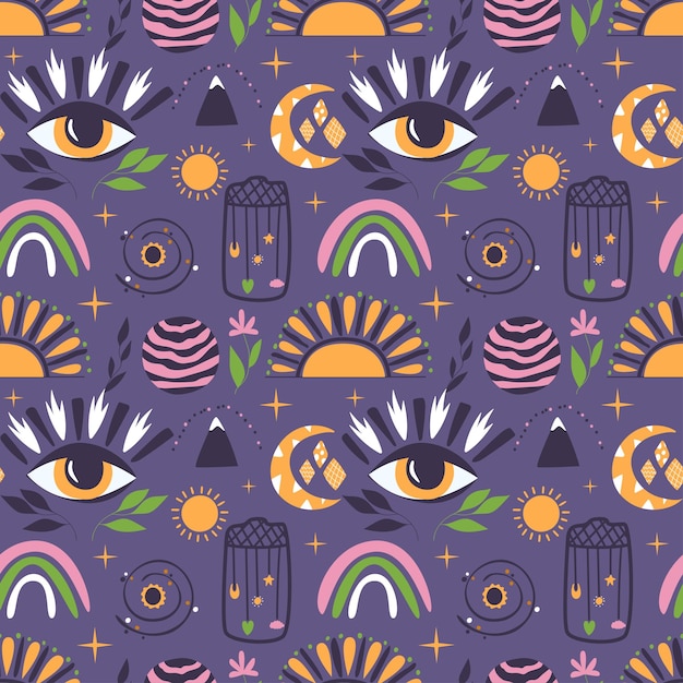 Abstract pattern eye mysticism astral vector pattern