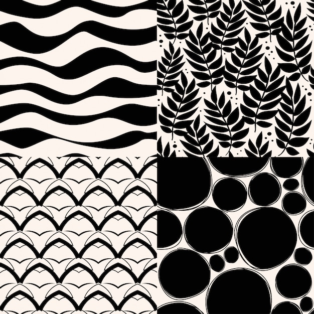 Abstract pattern set.