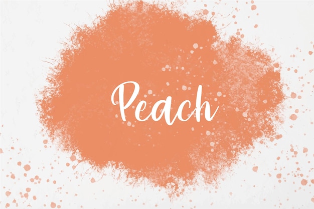 Abstract peach splash watercolor background