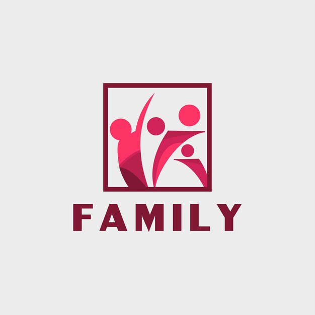 Abstract people logo and family design