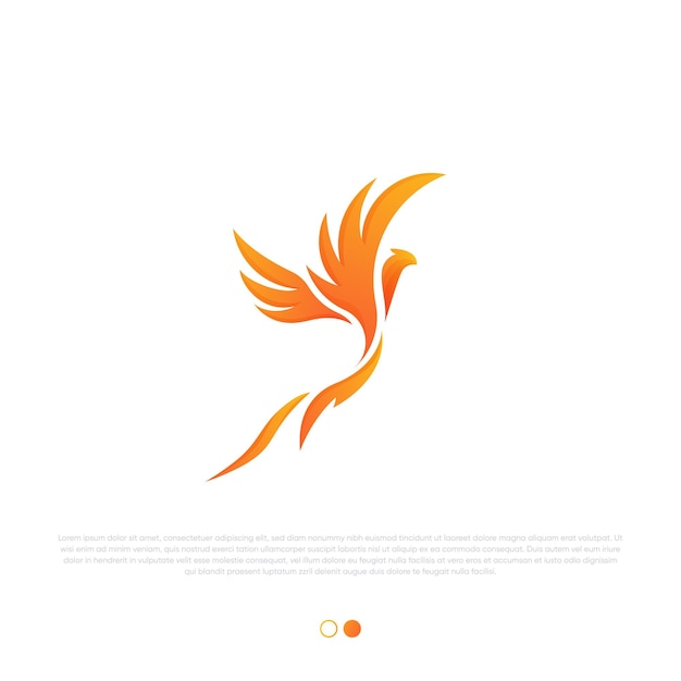 abstract phoenix premium vector