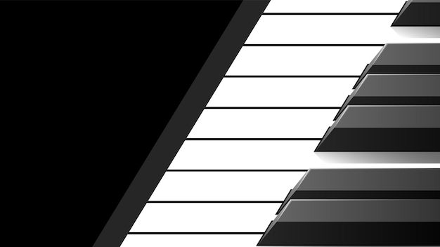 Abstract Piano Keys Music Keyboard Instrument Song Melody Vector Design Style