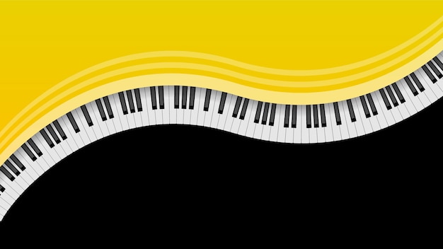 Abstract Piano Keys Music Keyboard Instrument Song Melody Vector Design Style