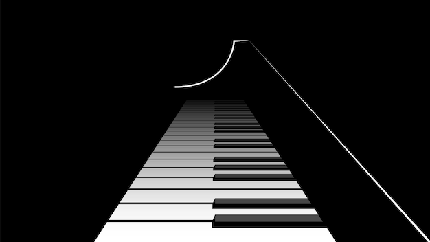 Vector abstract piano keys music keyboard instrument song melody vector design style