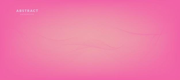 Vector abstract pink gradient background template with wavy lines