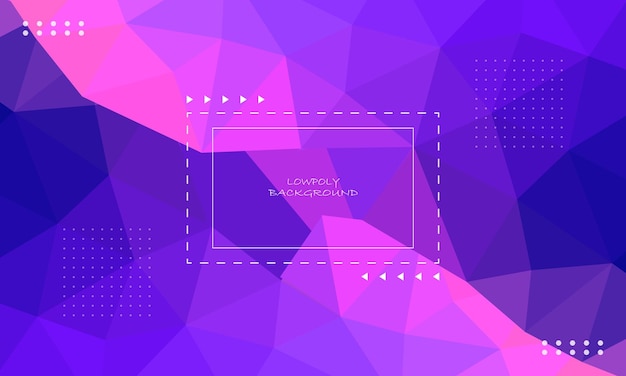 Abstract pink purple blue gradient lowpoly background