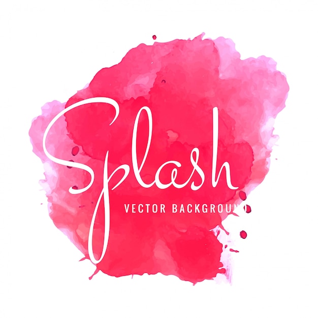 Abstract pink watercolor splash background