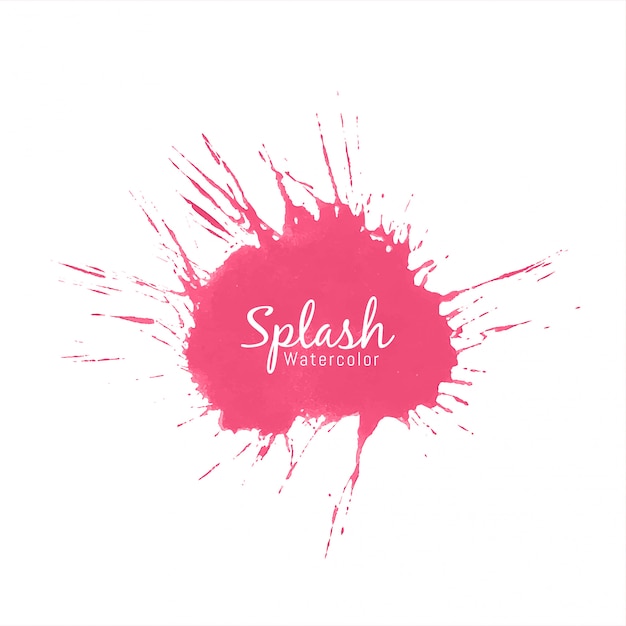 Abstract pink watercolor splash design