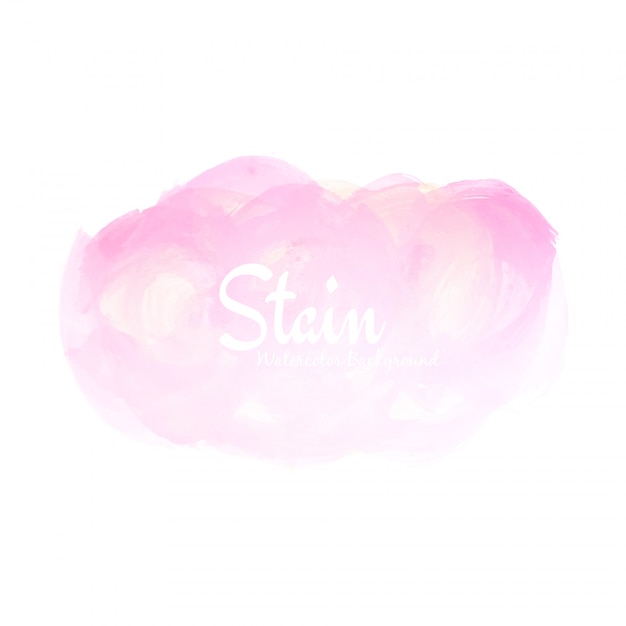 Abstract pink watercolor stain design background