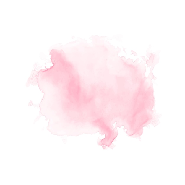 Abstract pink watercolor water splash Vector watercolour texture in rose color