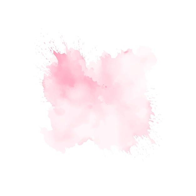 Abstract pink watercolor water splash on a white background