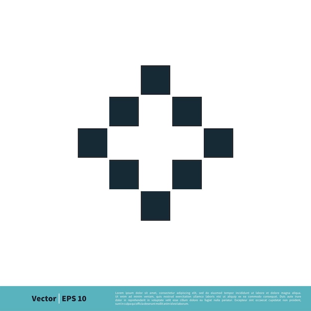 Abstract Pixel Square Cross Icon Vector Logo Template Illustration Design Vector EPS 10