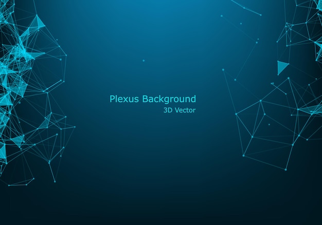 Abstract plexus background with connected lines and dots