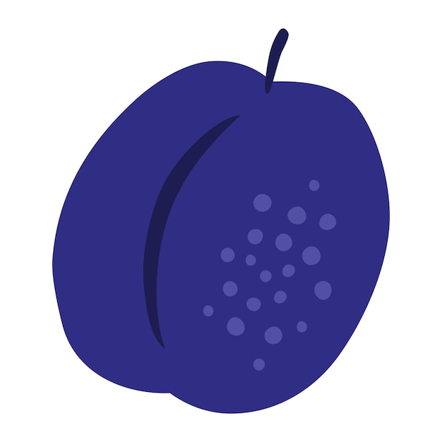 Abstract plum illustration in cartoon style