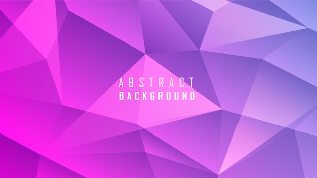 Abstract polygon effect on blue purple gradient background