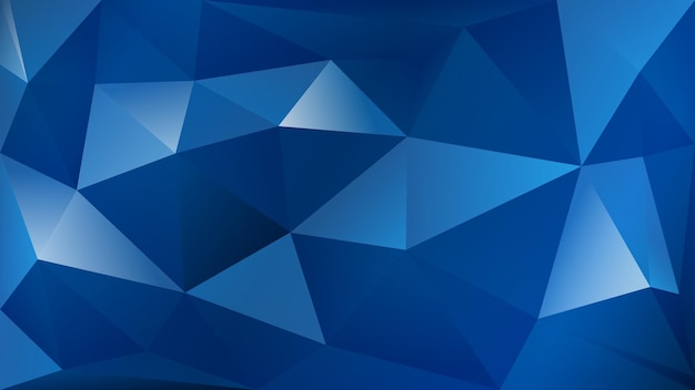 Abstract polygonal background of many triangles in blue colors