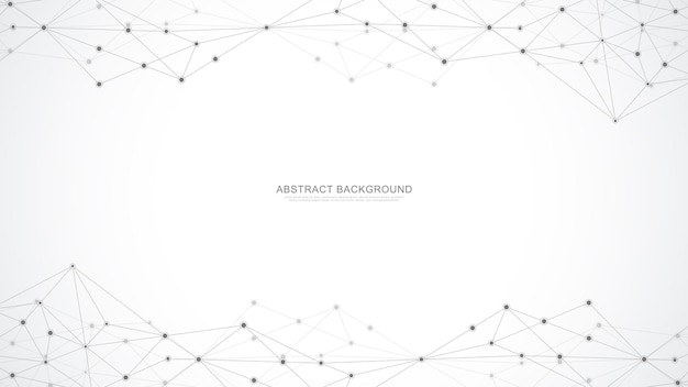 Abstract polygonal background with connecting dots and lines