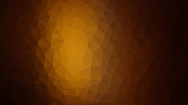 Vector abstract polygonal background in yellow and brown, vector illustration.