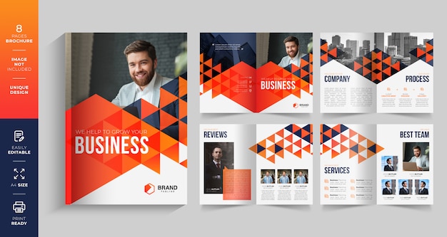 Abstract Polygonal Brochure Template