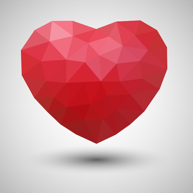 Abstract Polygonal Heart 