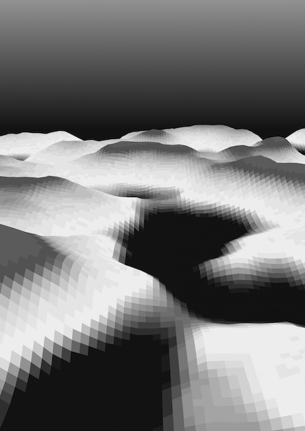 Vector abstract polygonal landscape