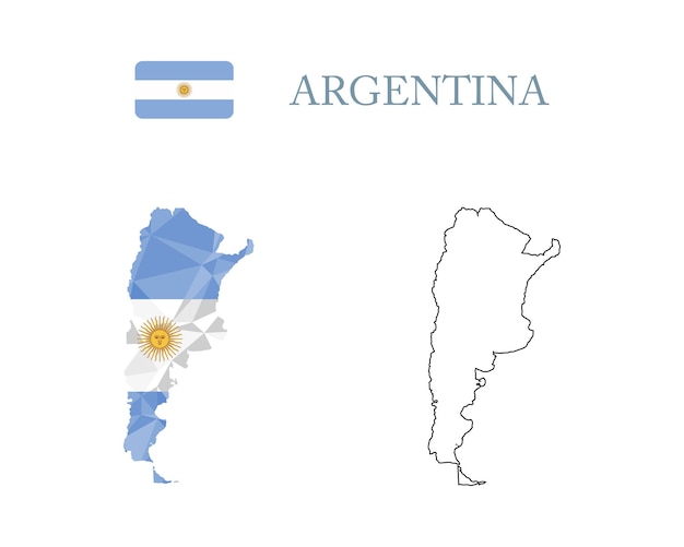 Abstract polygonal map of argentina