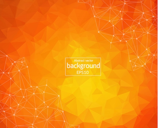 Abstract polygonal Orange background